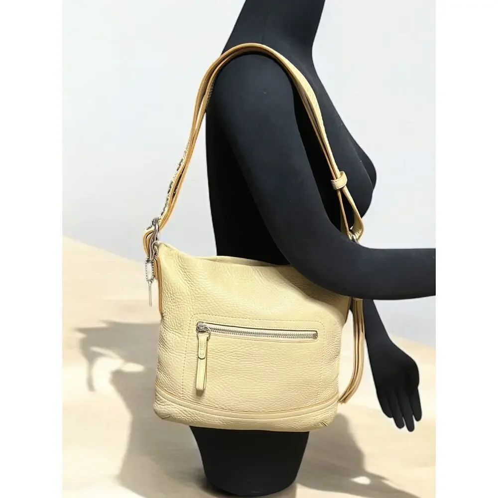 Vintage Coach 1427 Pebble Leather Slim Duffle Bag